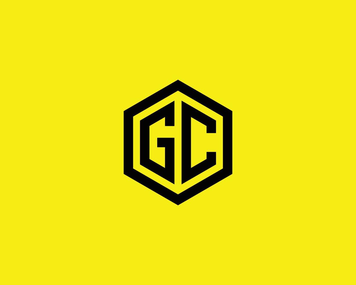 plantilla de vector de diseño de logotipo gc cg