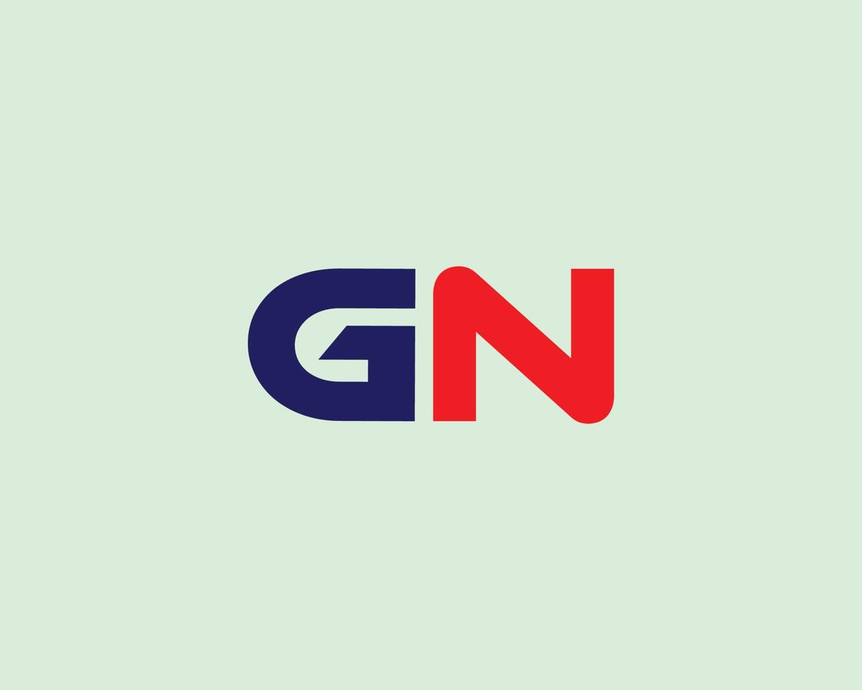 plantilla de vector de diseño de logotipo gn ng