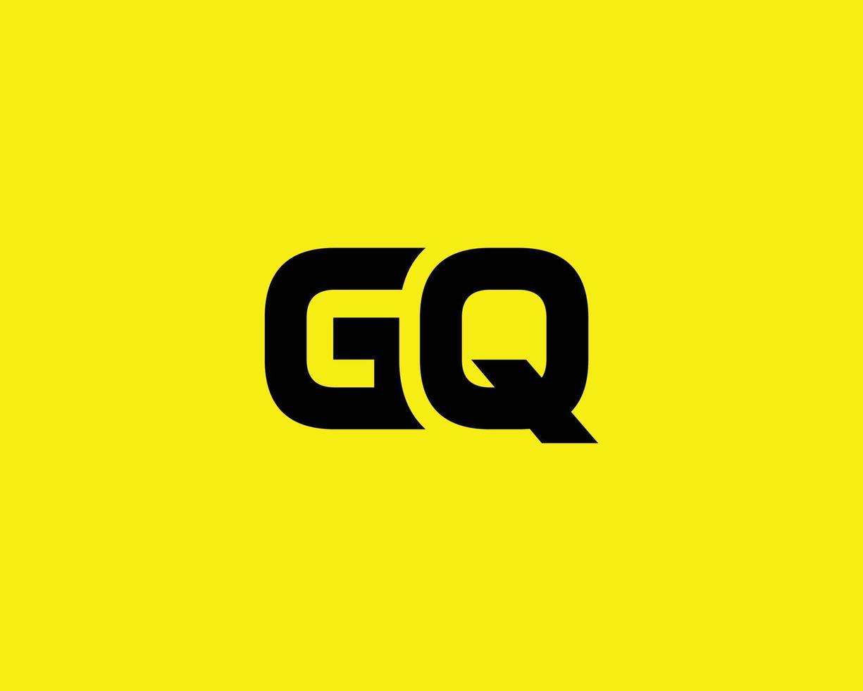 GQ QG logo design vector template