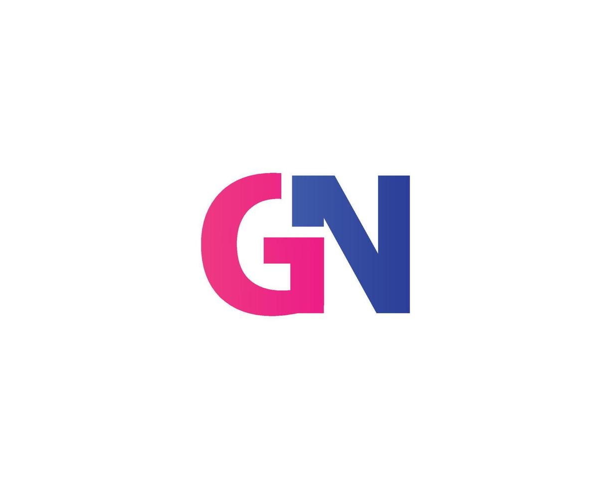 GN NG Logo design vector template