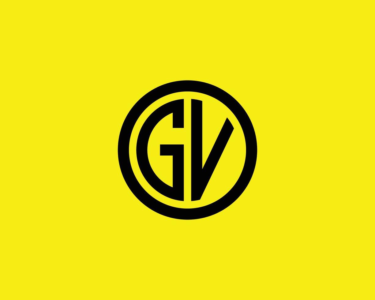 plantilla de vector de diseño de logotipo gv vg