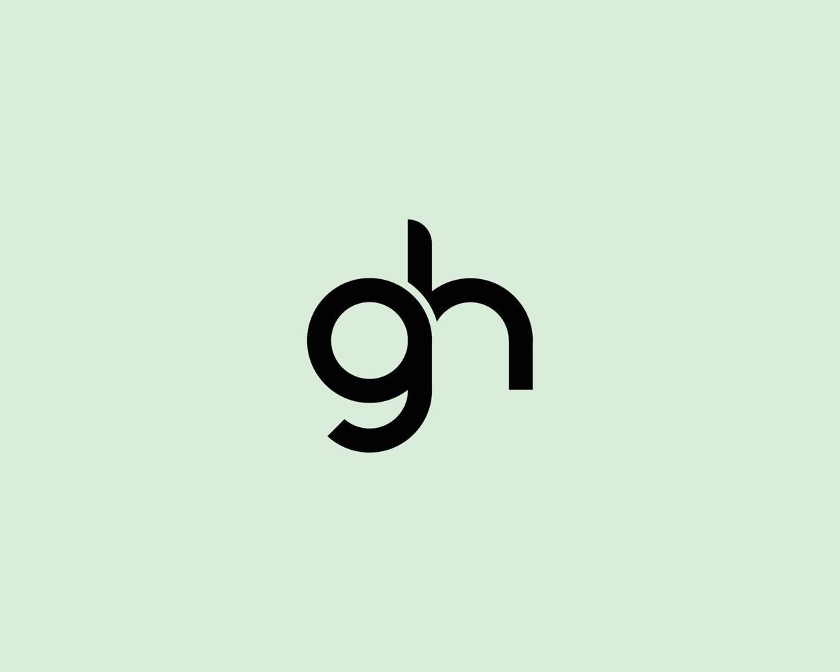 GH HG Logo design vector template