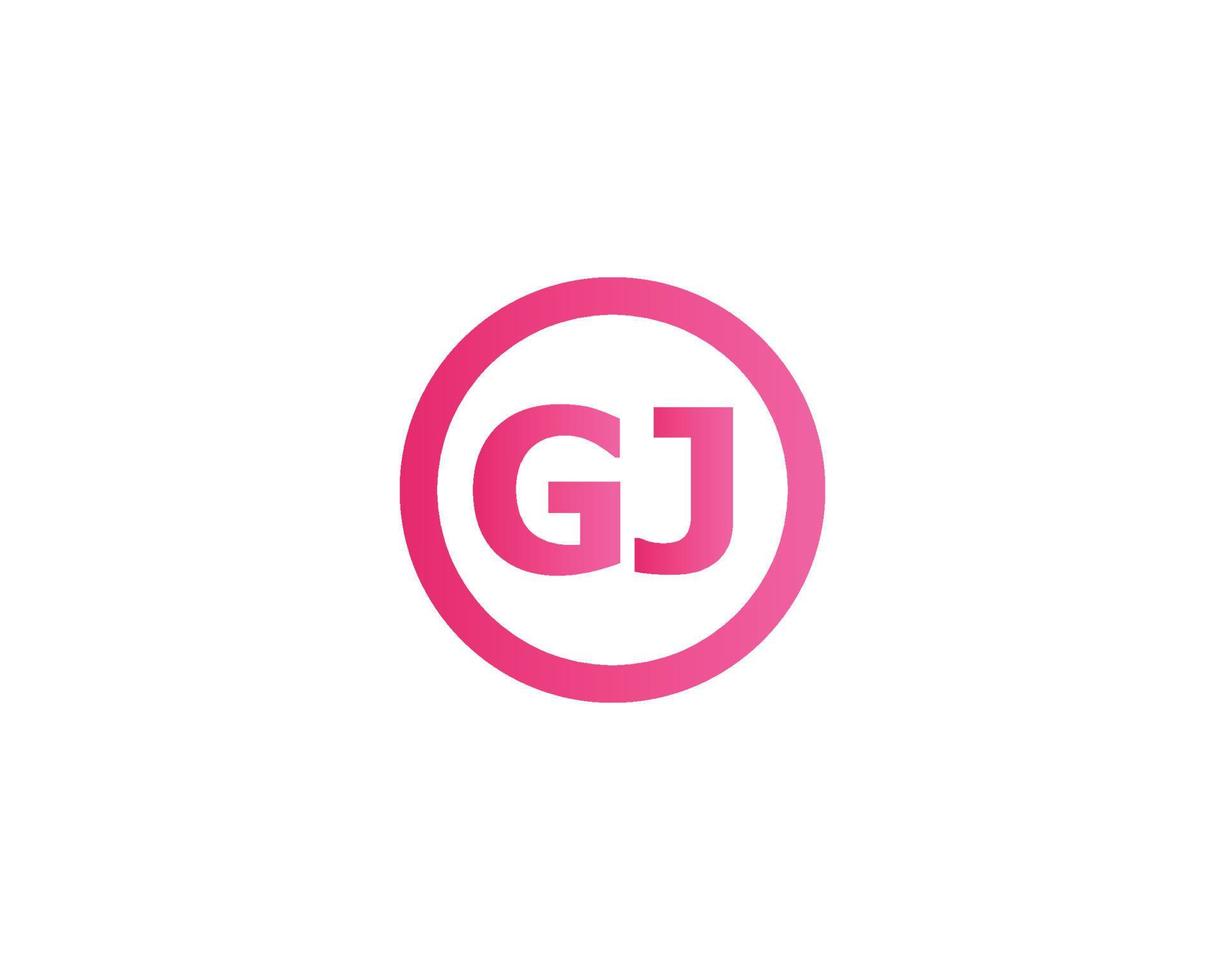 GJ JG logo design vector template