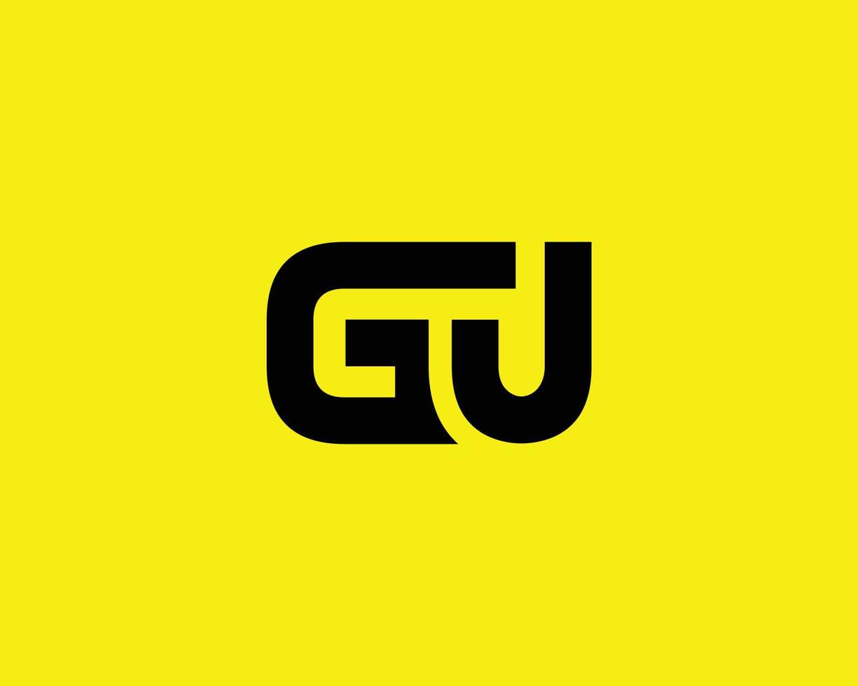 GJ JG logo design vector template