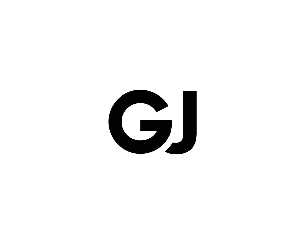 GJ JG logo design vector template