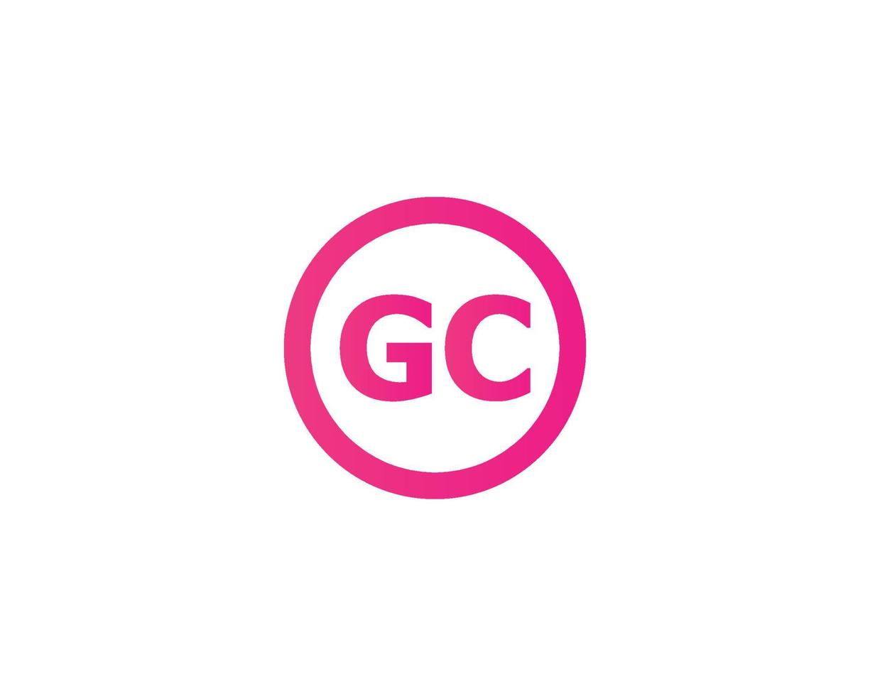 plantilla de vector de diseño de logotipo gc cg