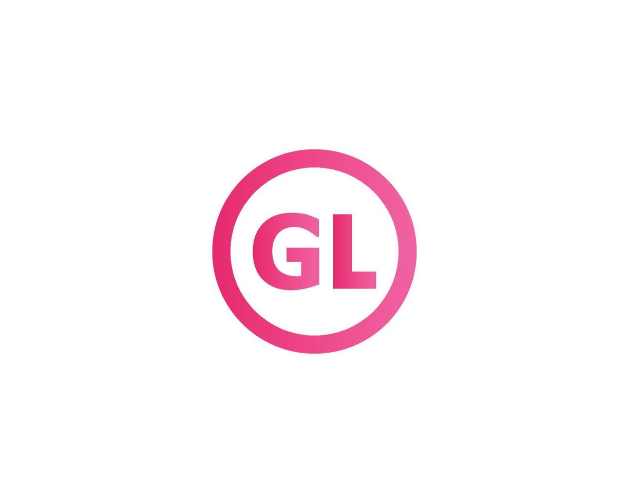 GL LG Logo design vector template