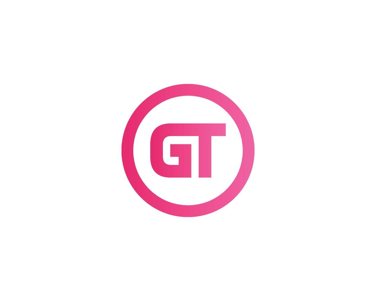 GT TG logo design vector template