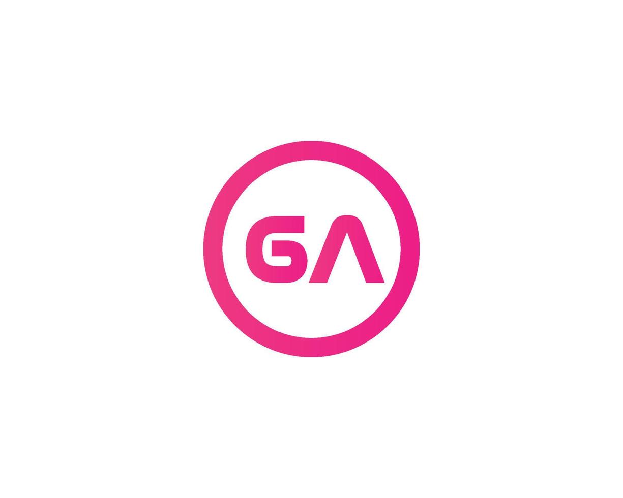 GA AG logo design vector template