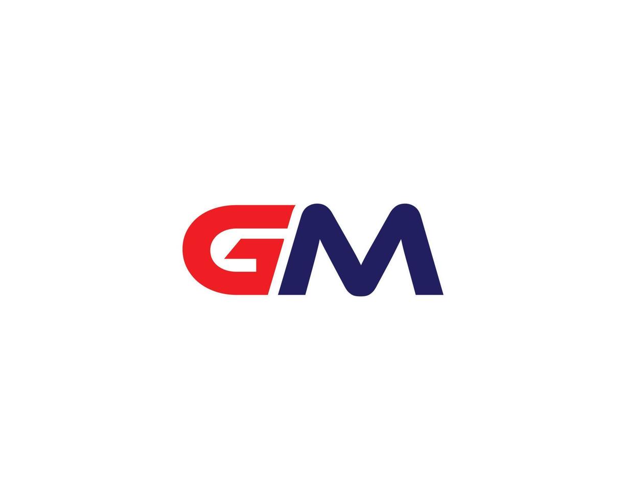 plantilla de vector de diseño de logotipo gm mg