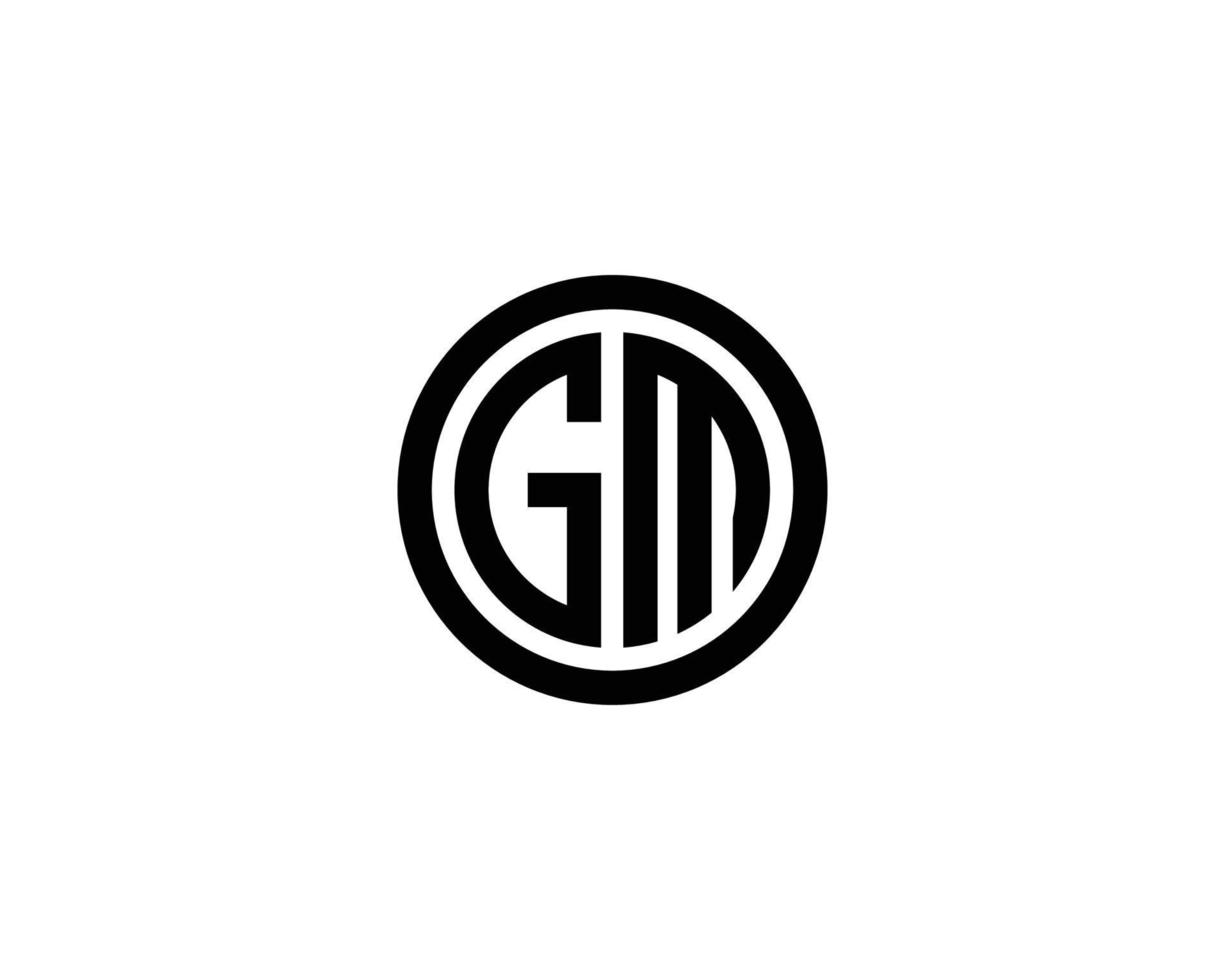 GM MG Logo design vector template