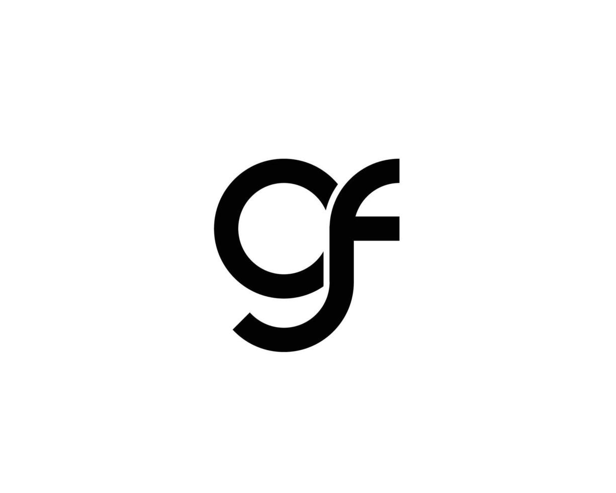GF FG logo design vector template