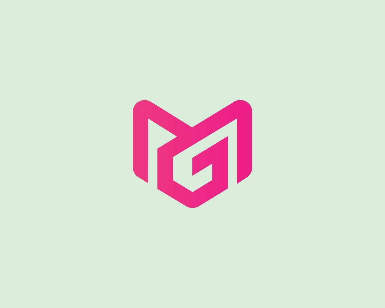 GM MG Logo design vector template