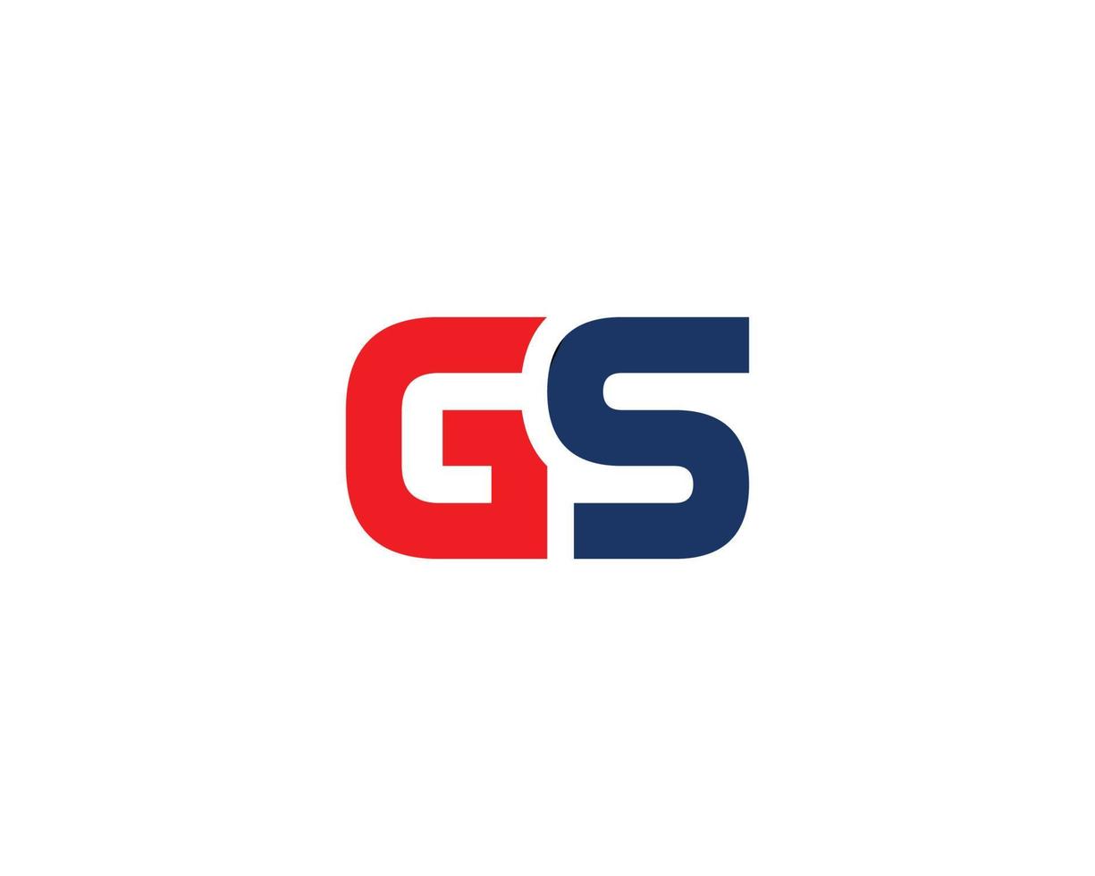 plantilla de vector de diseño de logotipo gs sg