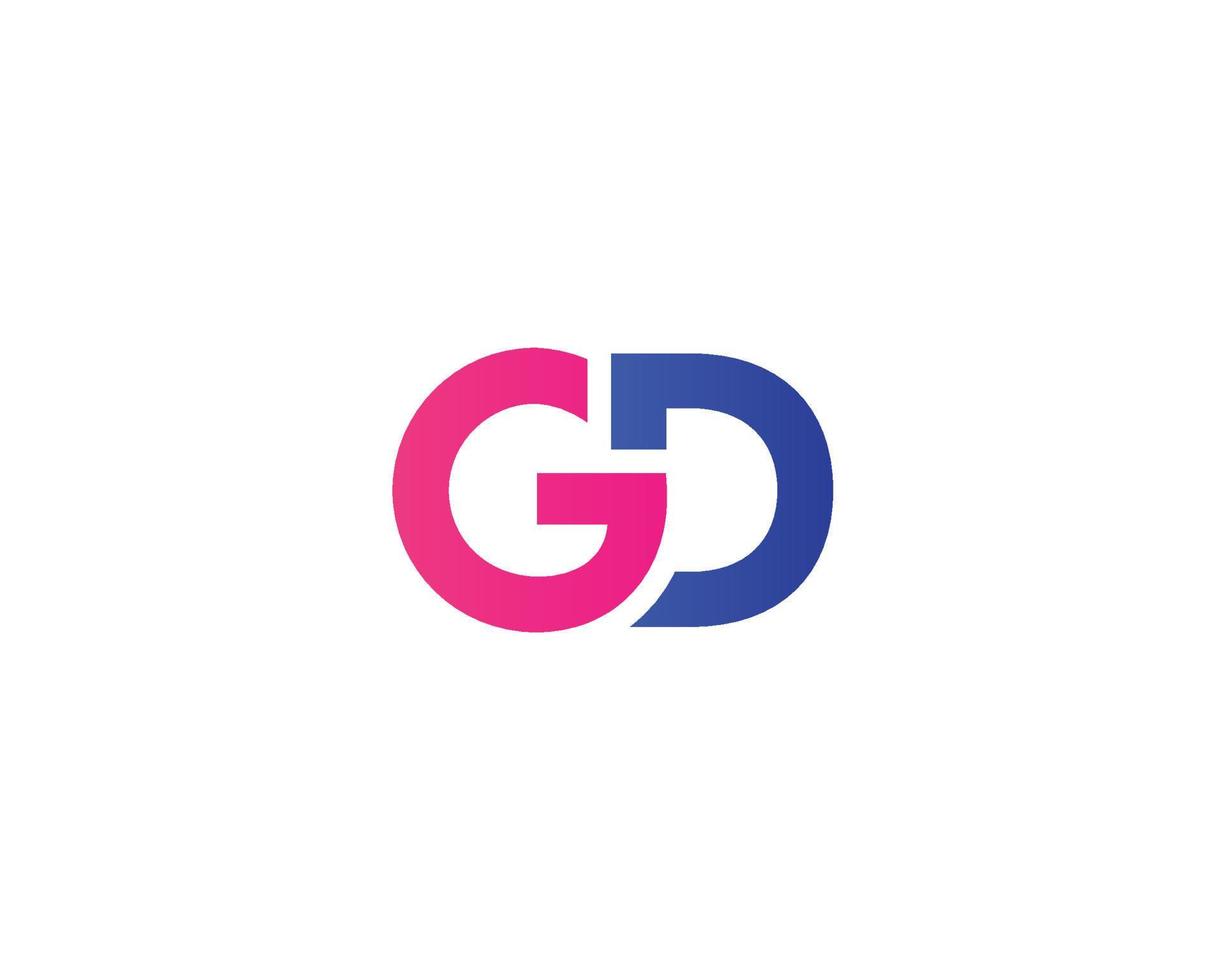 plantilla de vector de diseño de logotipo gd dg