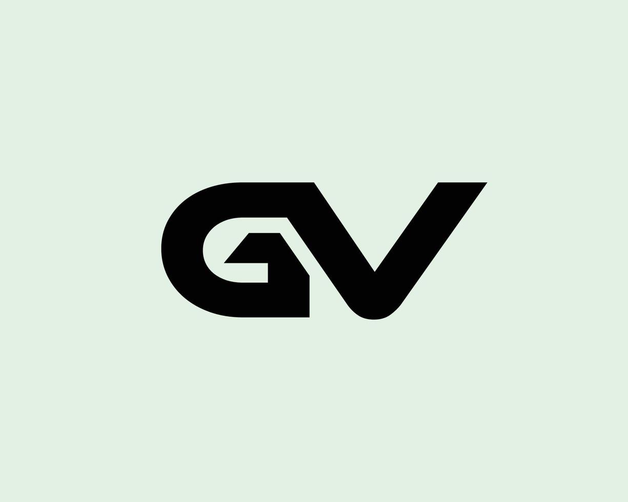 GV VG logo design vector template