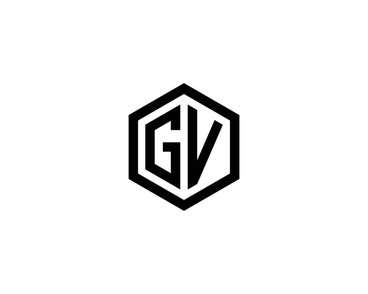 GV VG logo design vector template