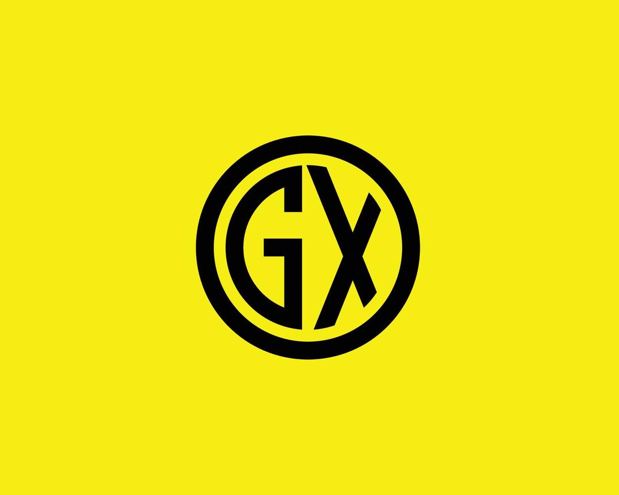 plantilla de vector de diseño de logotipo gx xg