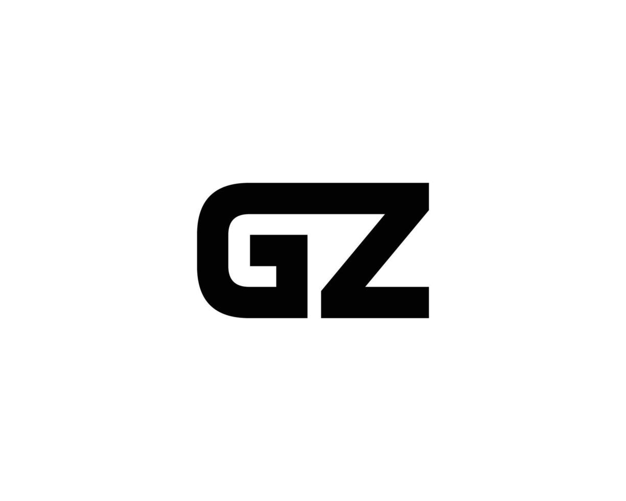 plantilla de vector de diseño de logotipo gz zg