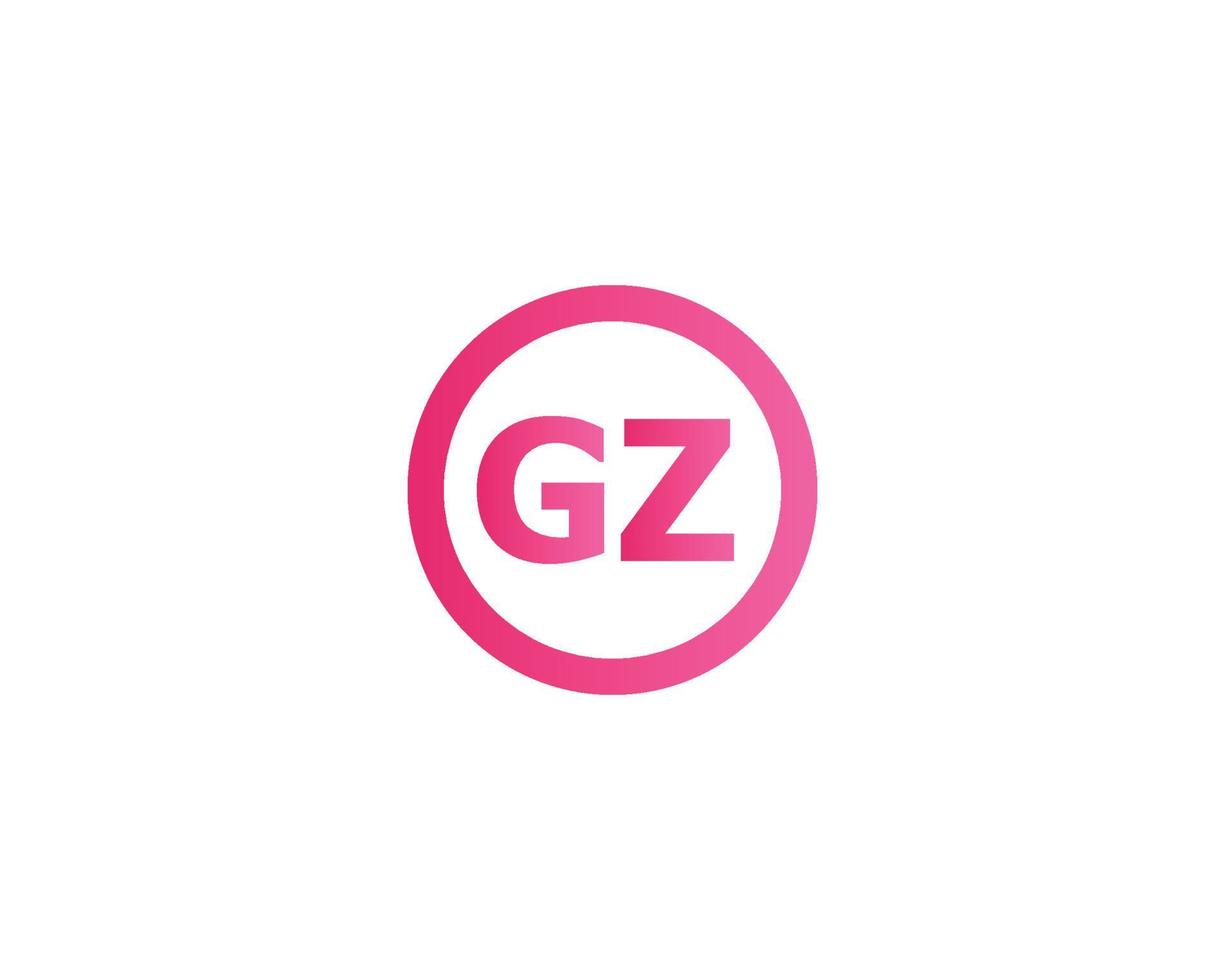 plantilla de vector de diseño de logotipo gz zg