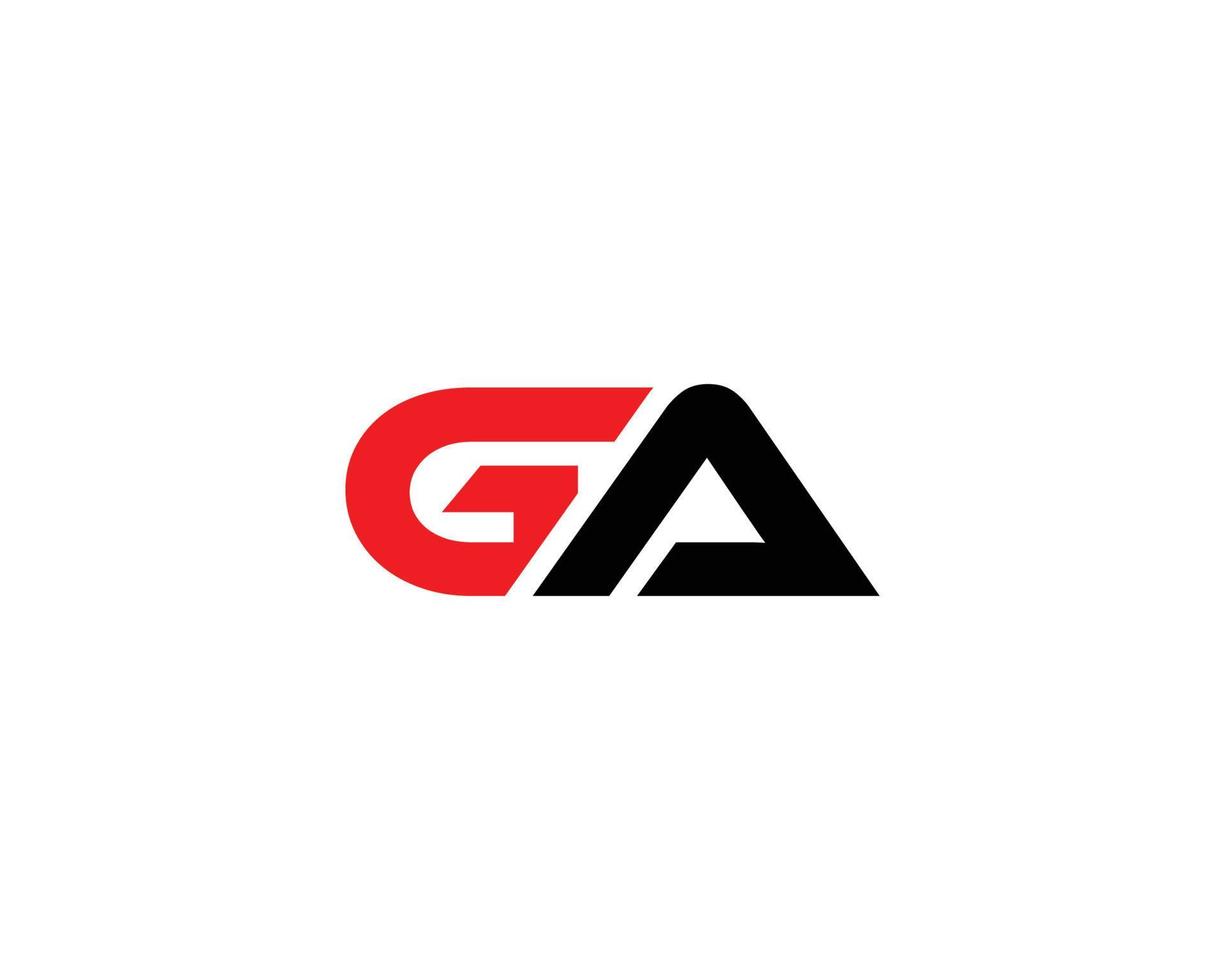 GA AG logo design vector template