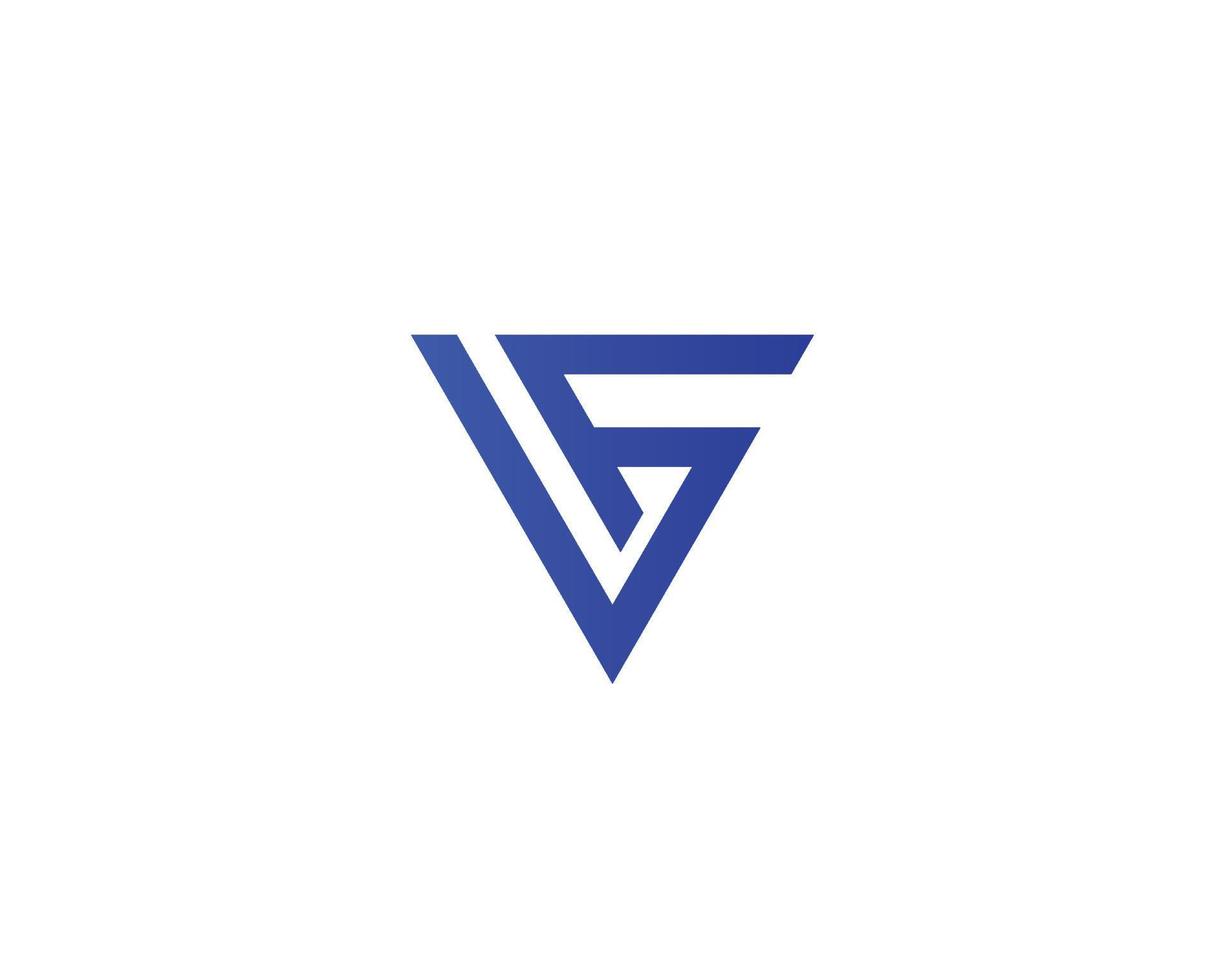 GF FG logo design vector template
