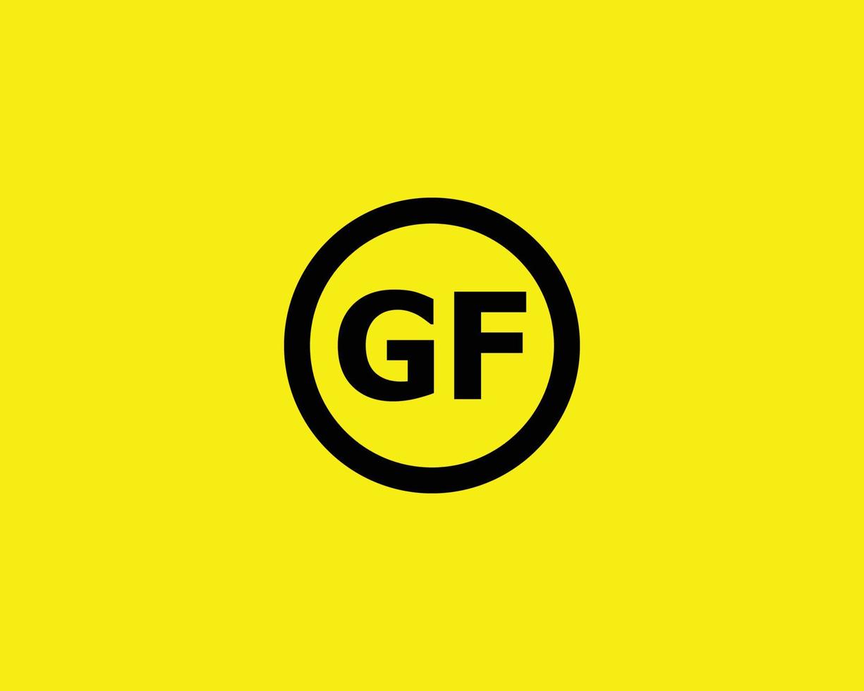 plantilla de vector de diseño de logotipo gf fg