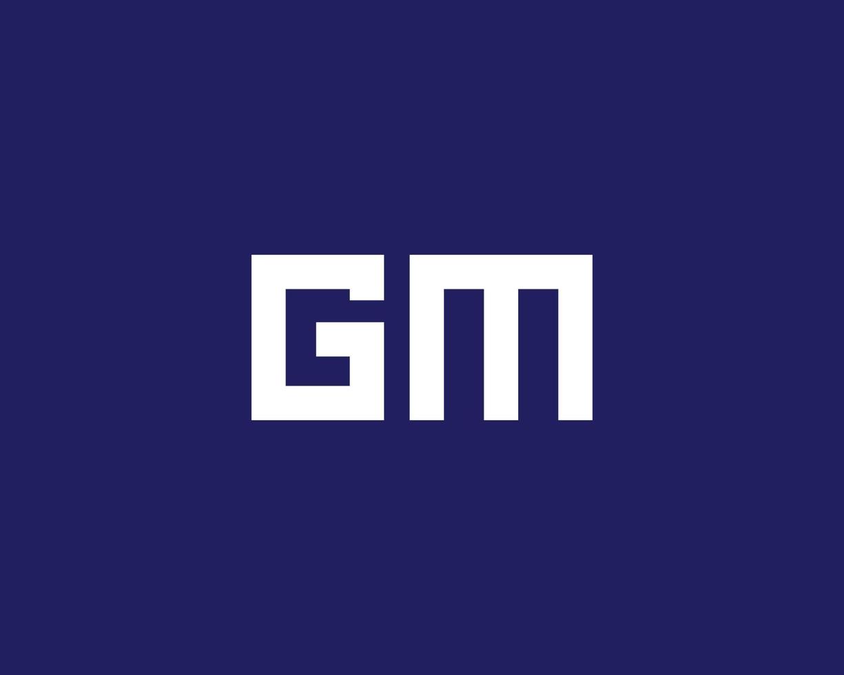 plantilla de vector de diseño de logotipo gm mg