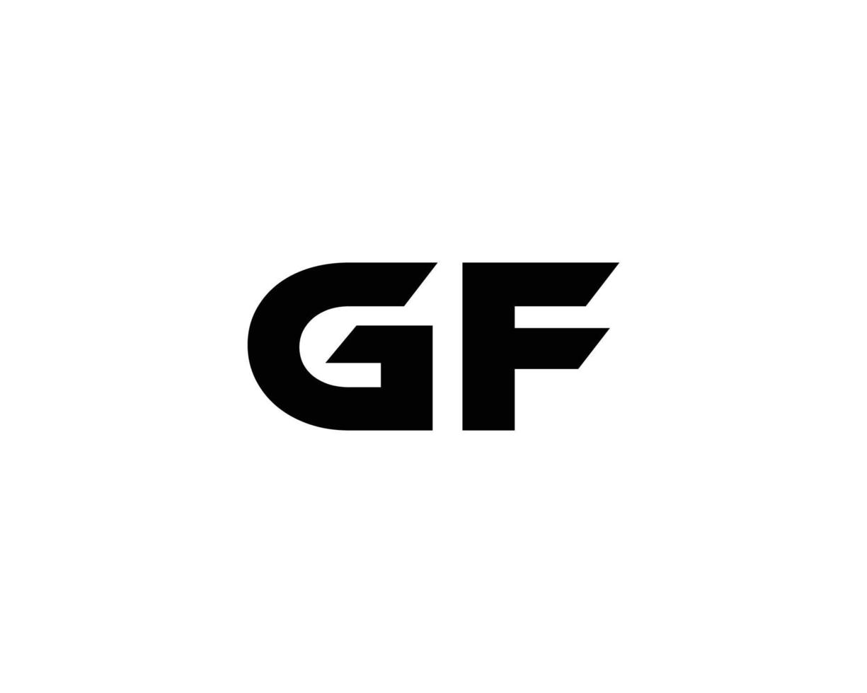 GF FG logo design vector template