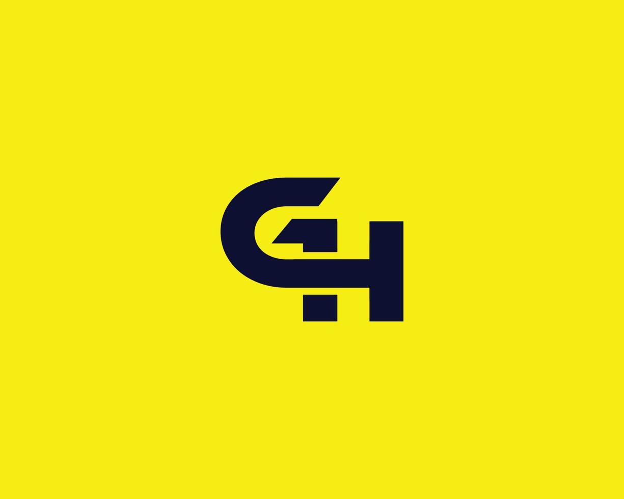 GH HG Logo design vector template