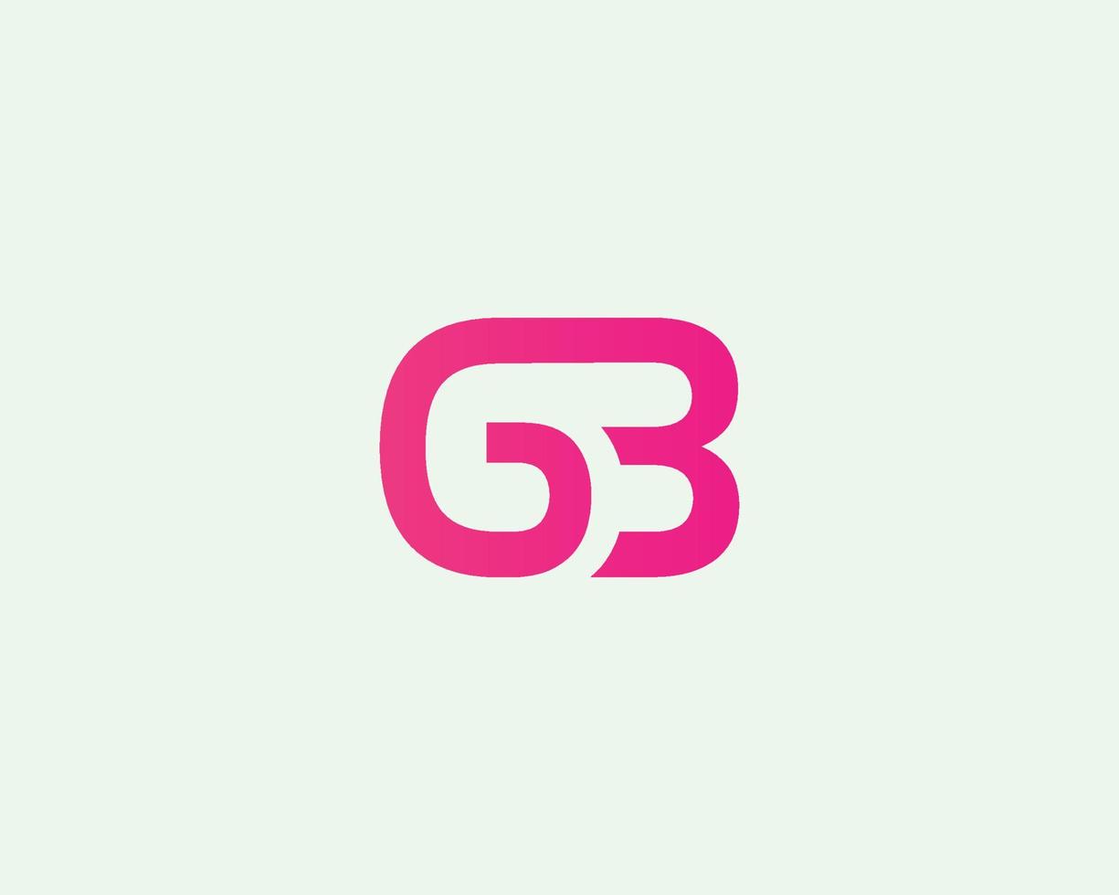 plantilla de vector de diseño de logotipo gb bg