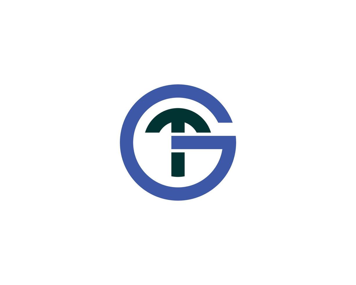 plantilla de vector de diseño de logotipo gt tg