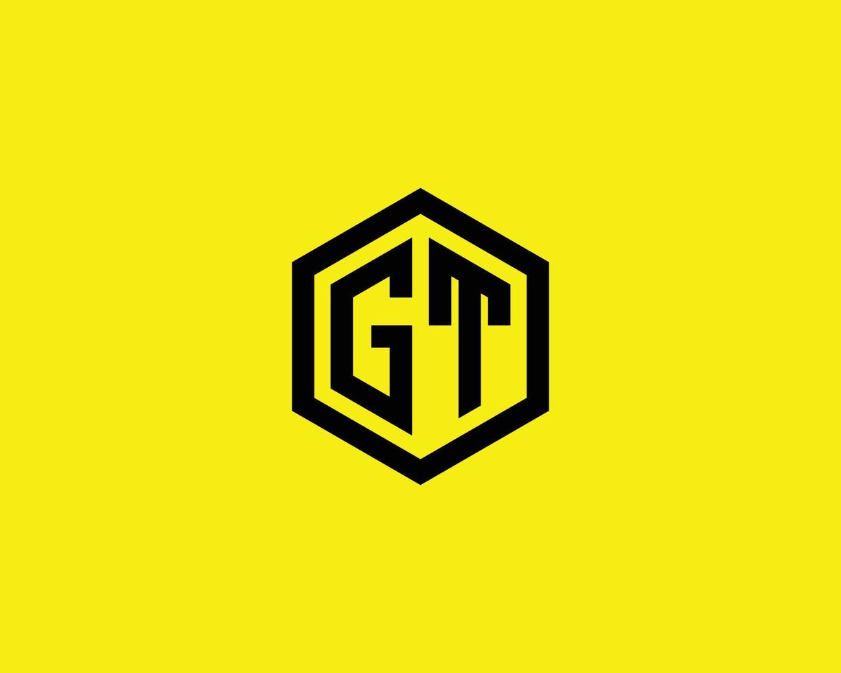 GT TG logo design vector template