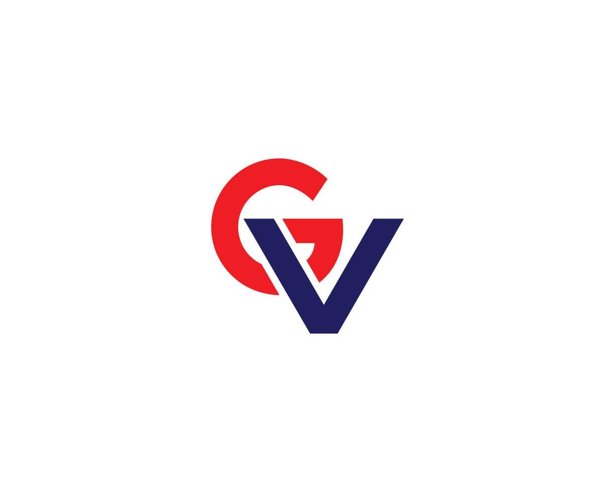 plantilla de vector de diseño de logotipo gv vg