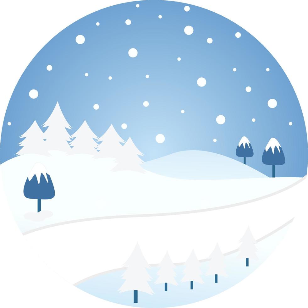 caída de nieve, ilustración, vector sobre fondo blanco.