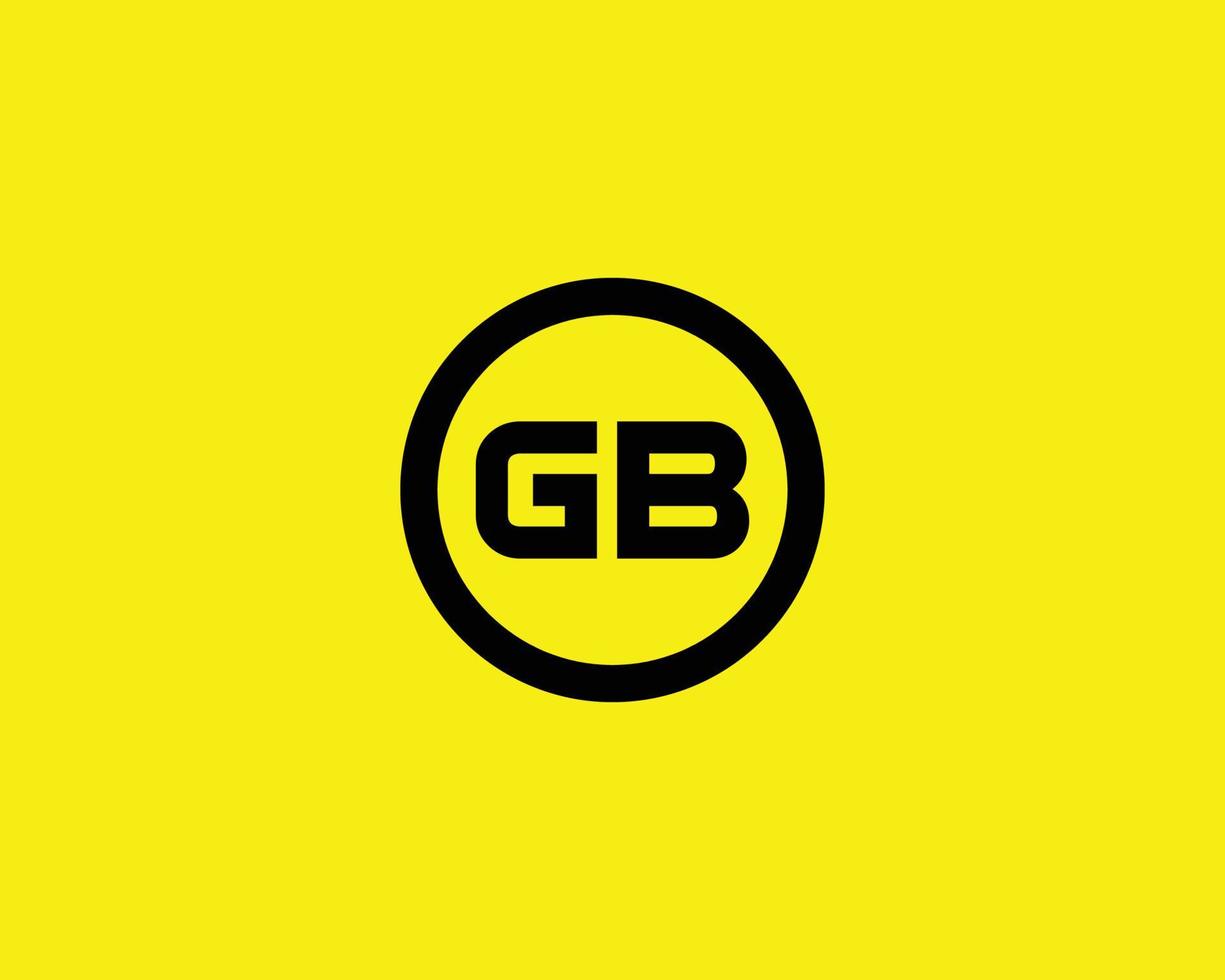 GB BG Logo design vector template