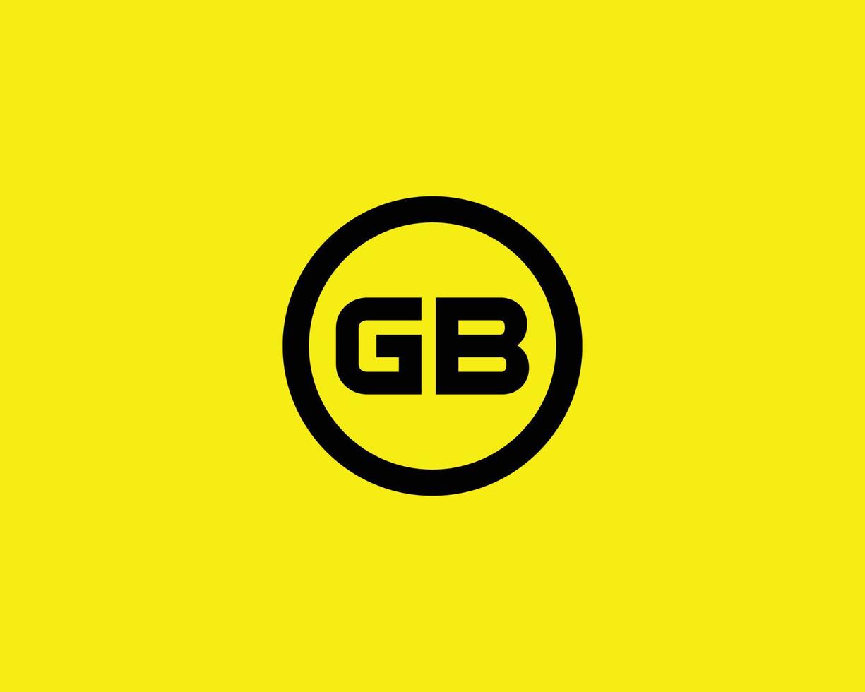 plantilla de vector de diseño de logotipo gb bg