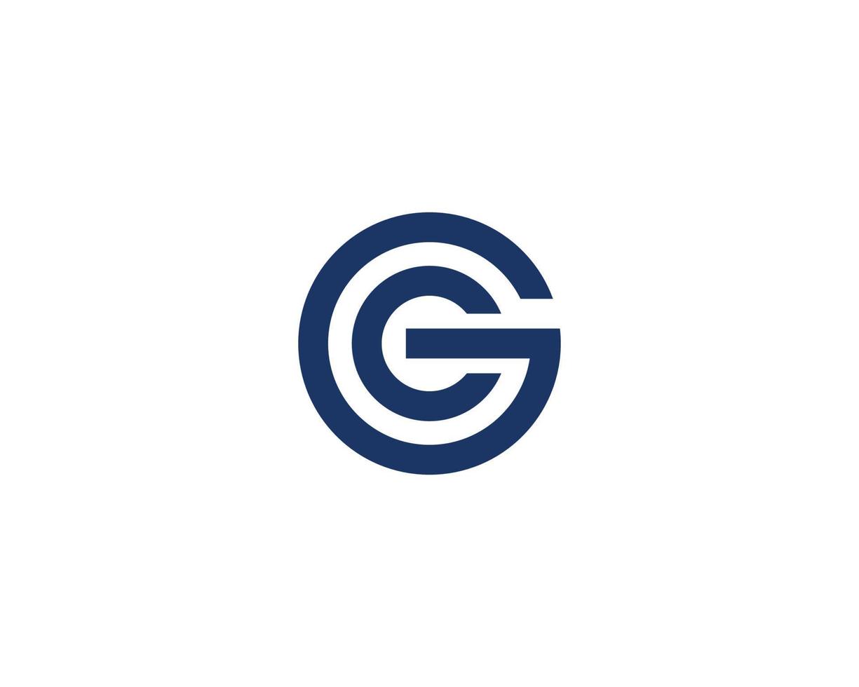 plantilla de vector de diseño de logotipo gc cg