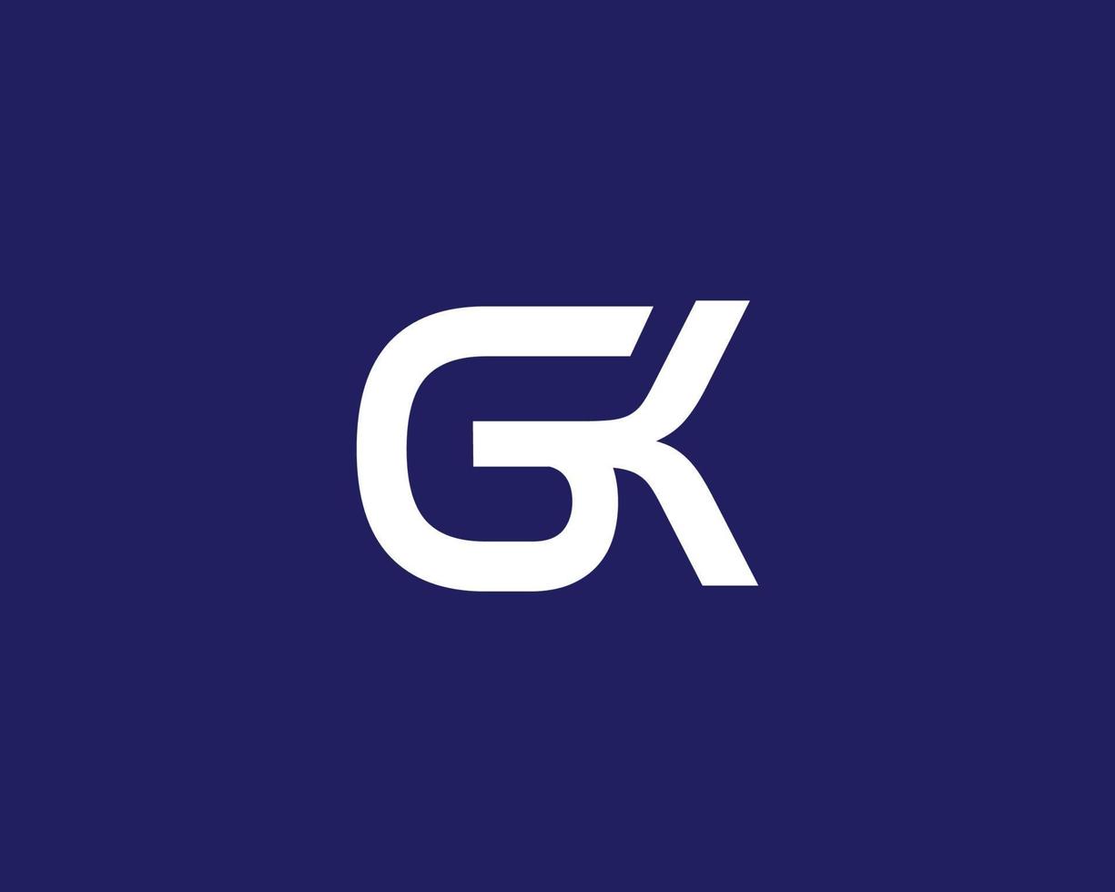 GK KG Logo design vector template