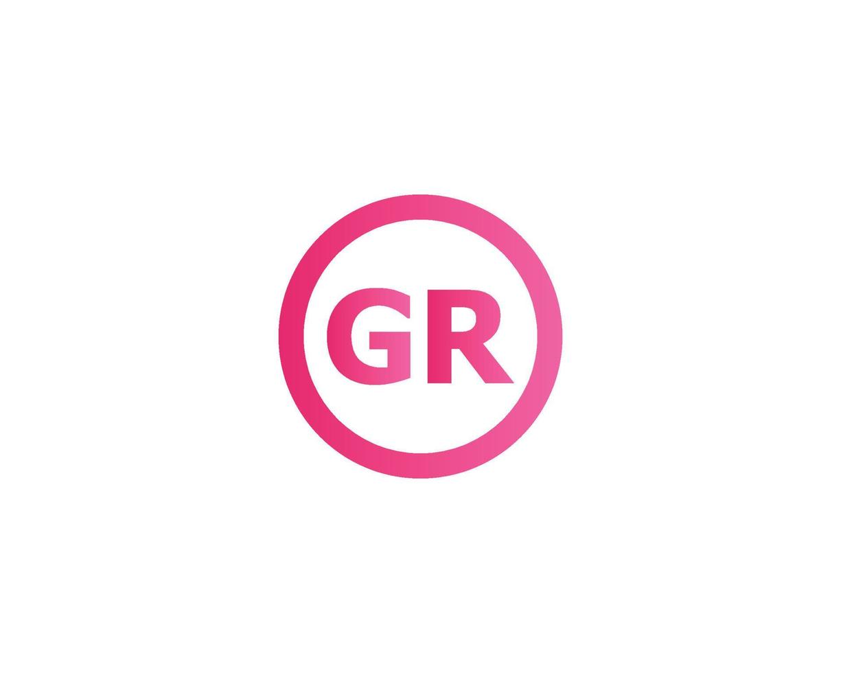 plantilla de vector de diseño de logotipo gr rg