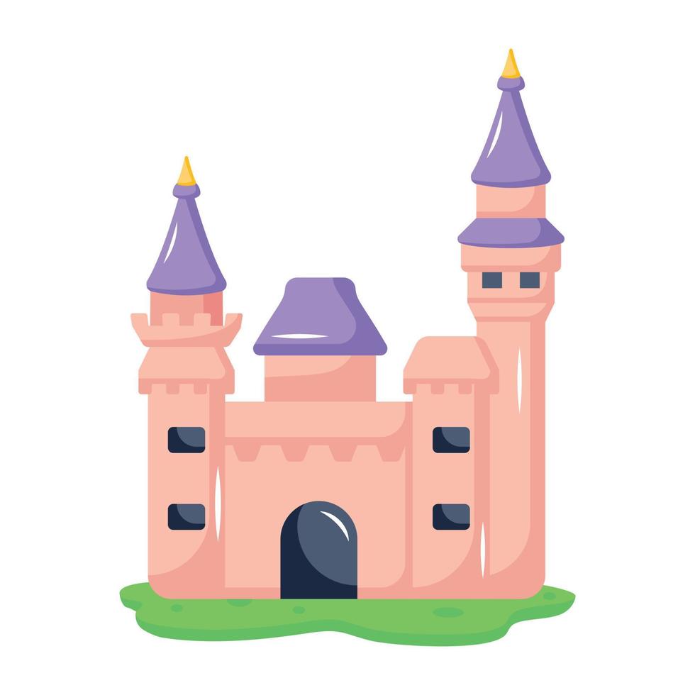 An editable flat icon of royal palace vector
