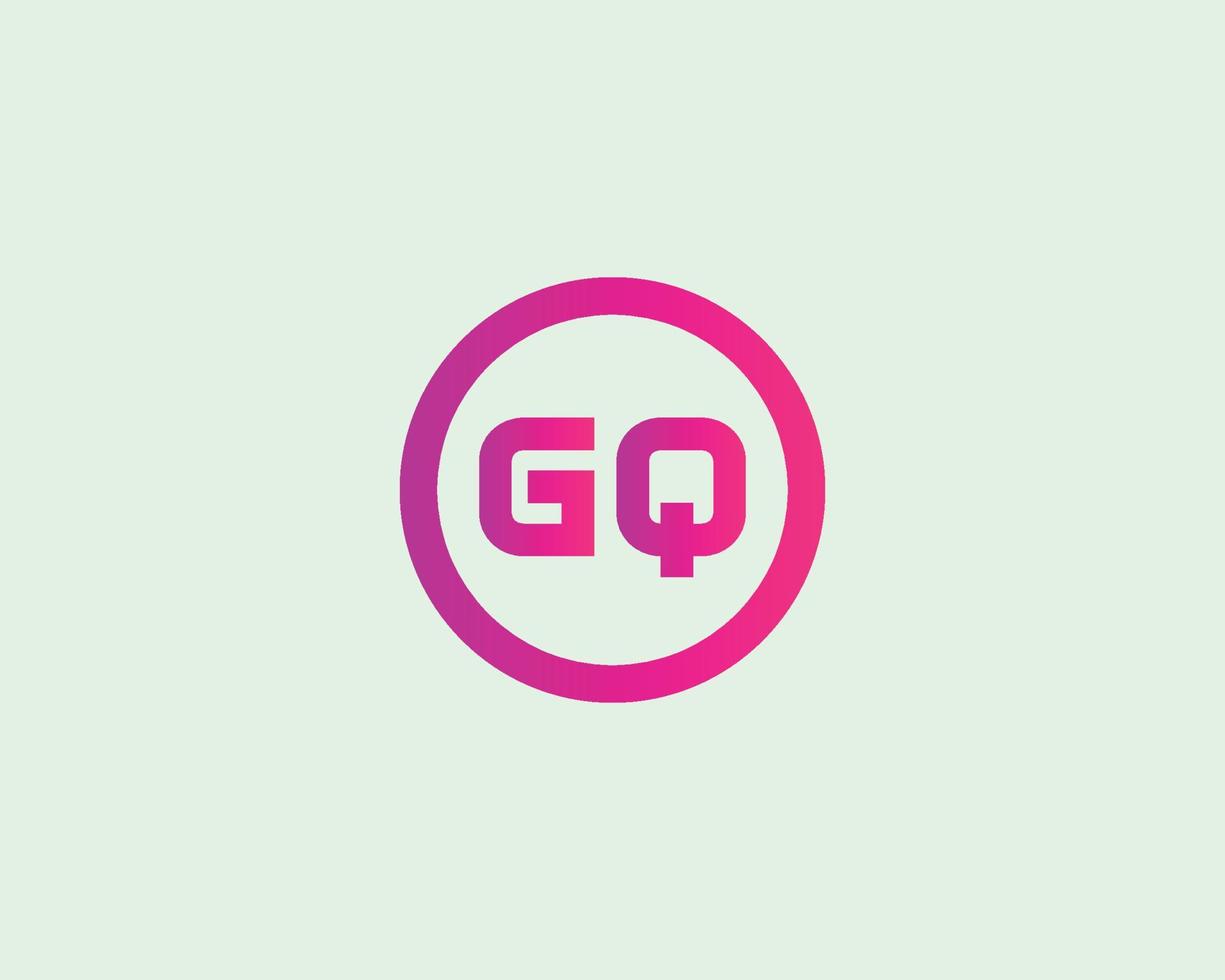 GQ QG logo design vector template