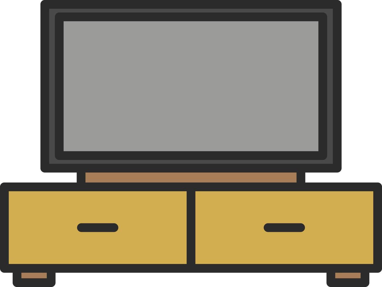 TV stand, illustration, on a white background. vector