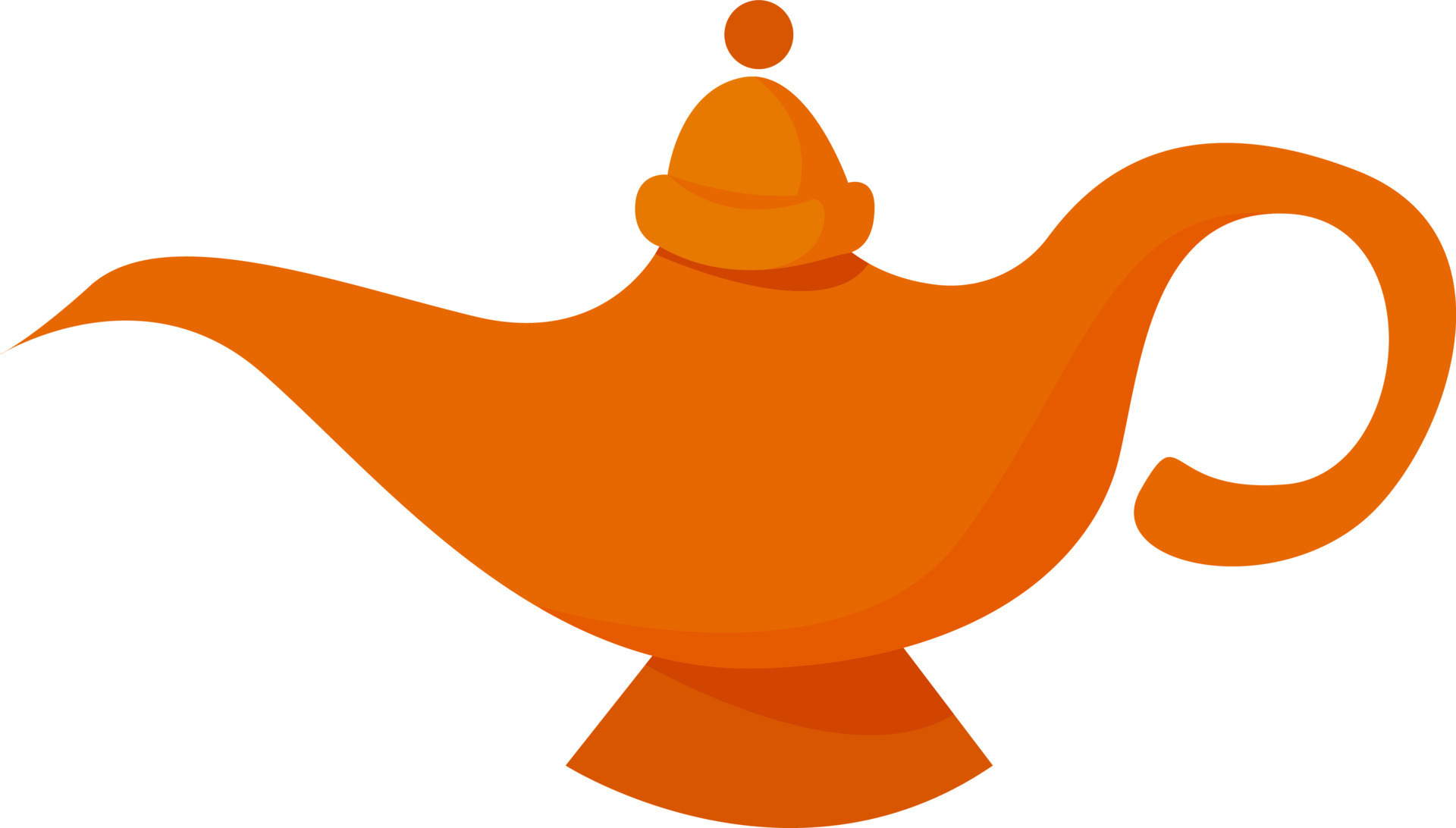 Genie lamp, illustration, vector on white background. 13717309 Vector