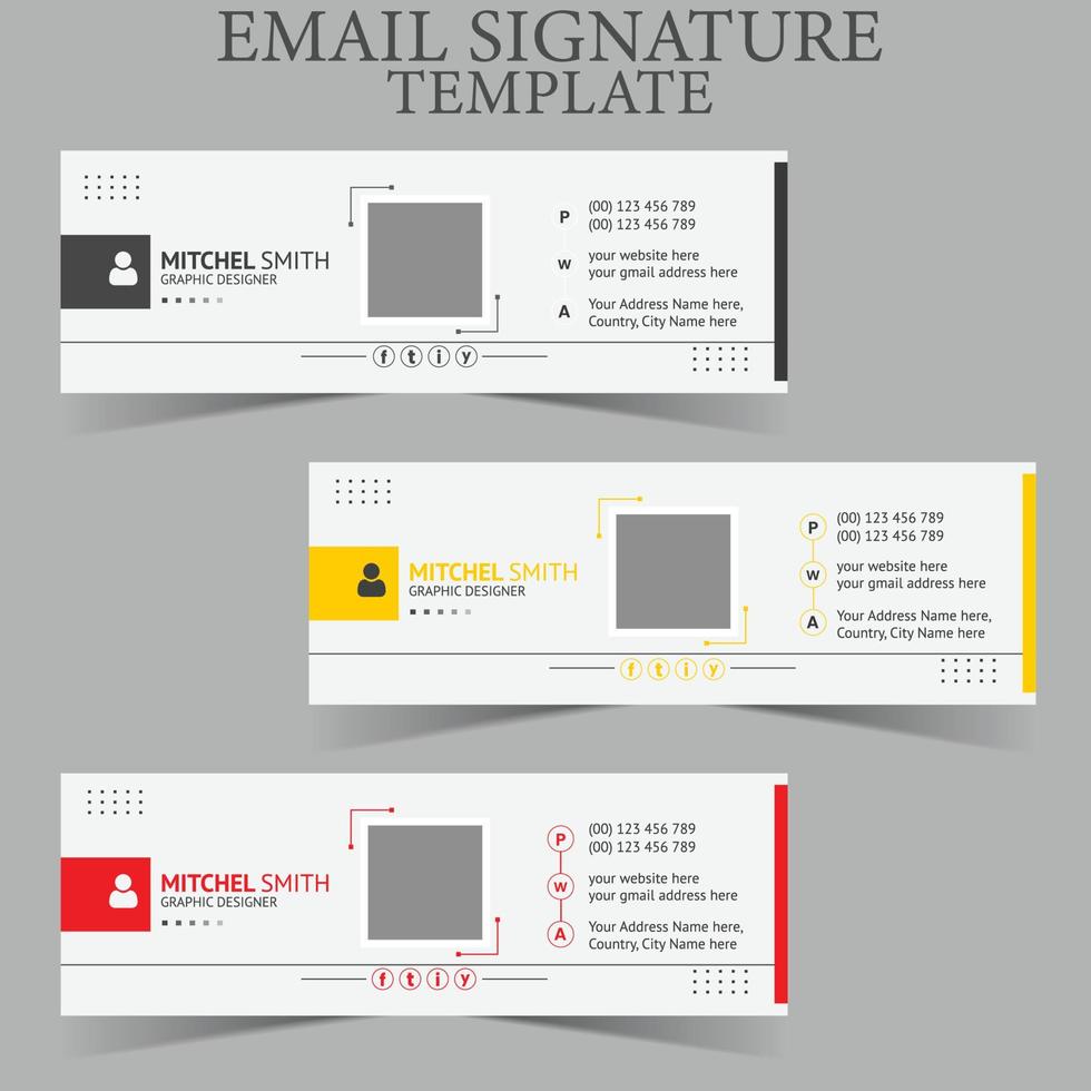 Email Signature or Email Footer vector