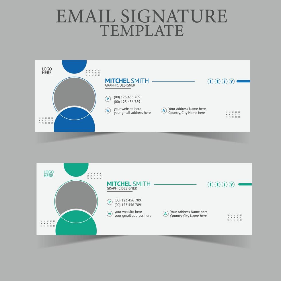 Email Signature or Email Footer vector