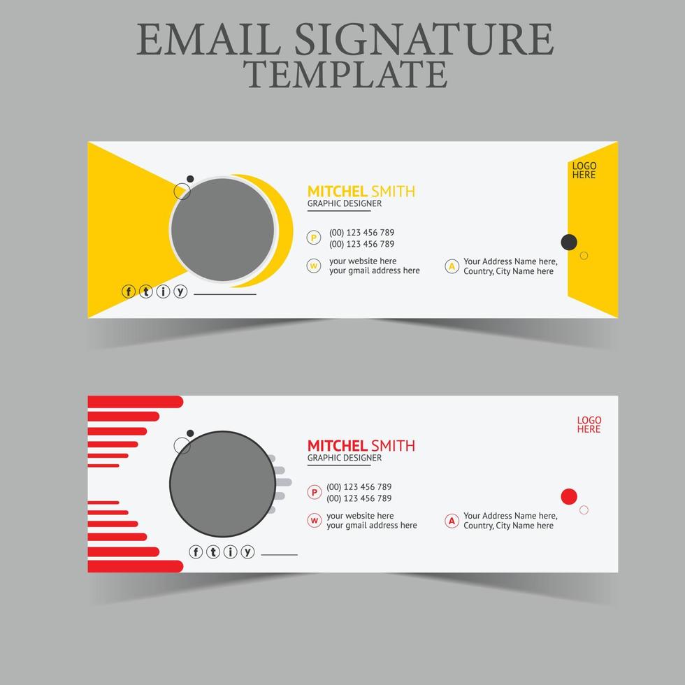 Email Signature or Email Footer vector