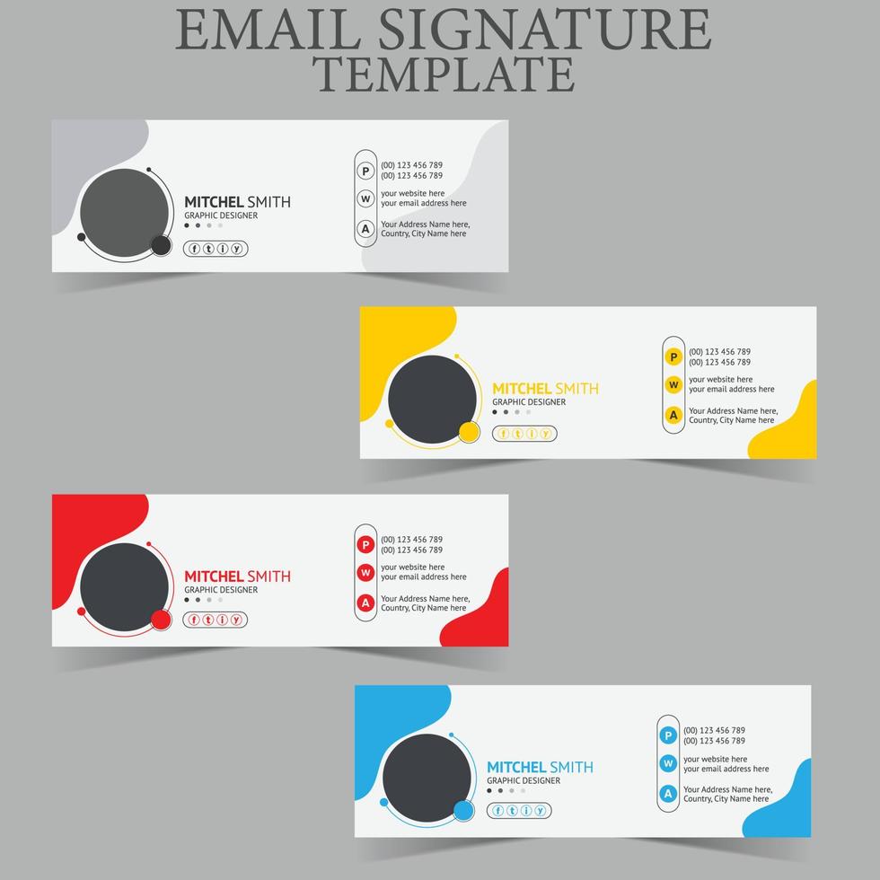 Email Signature or Email Footer vector