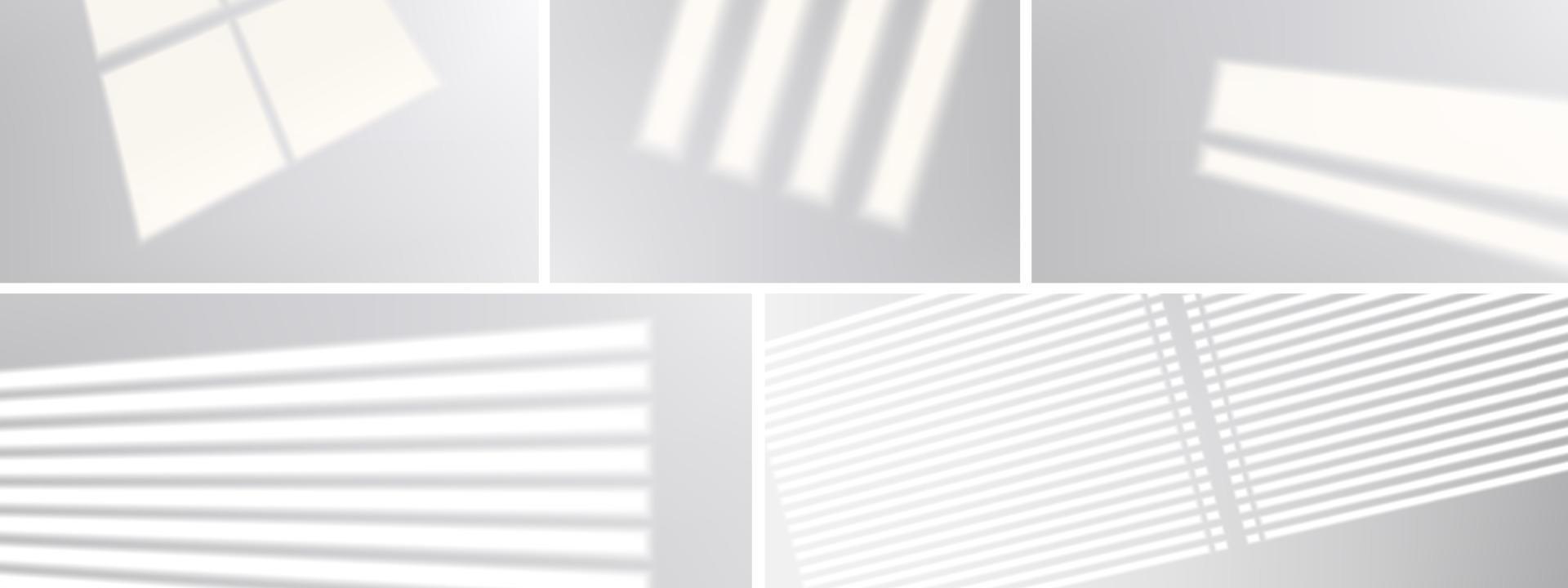 Window shadows on wall, floor or ceiling, light vector