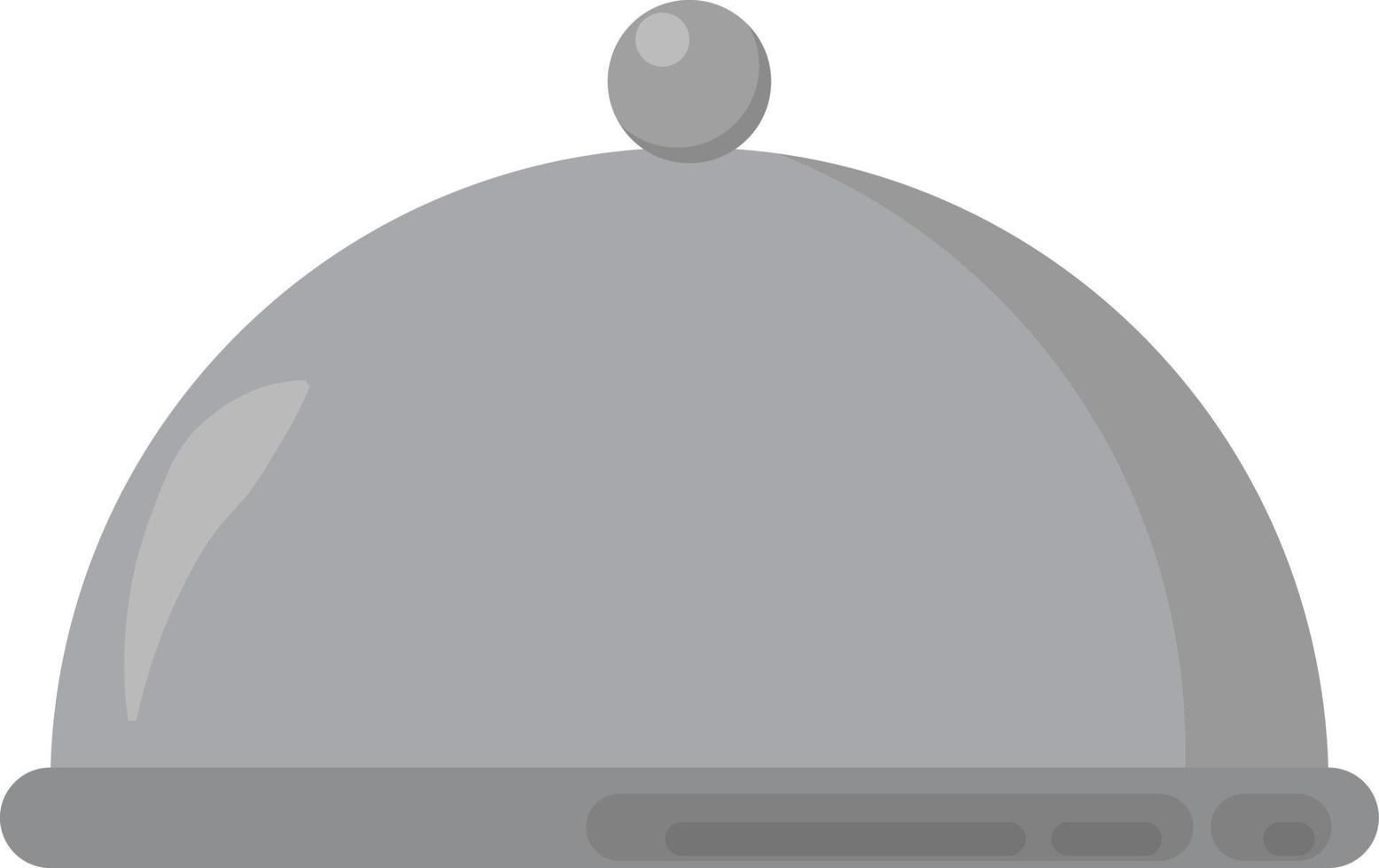 Domed tray, illustration, vector on white background